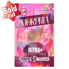 Morphia 100mg Strawberry MITRA+ Next Generation Kratom Alkaloid Tablet 1ct kratom extract