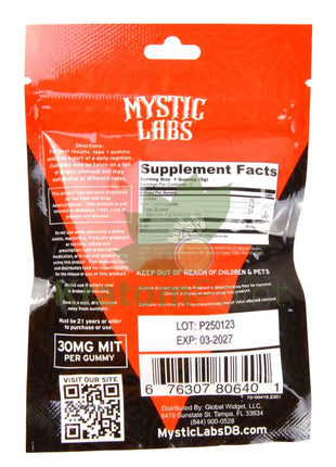 Mystic Labs Kratom Extract Gummies Blood Orange 5ct