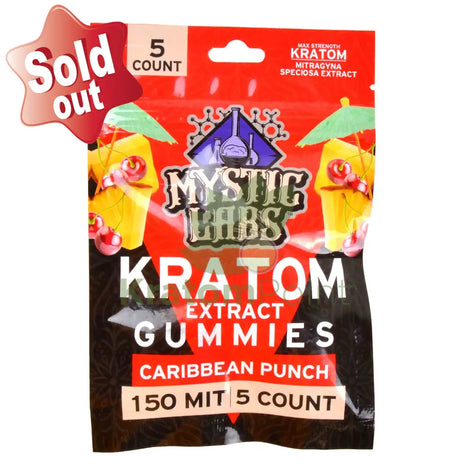 Mystic Labs Kratom Extract Gummies Caribbean Punch 5ct
