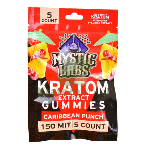 Mystic Labs Kratom Extract Gummies Caribbean Punch 5ct