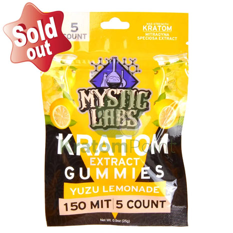 Mystic Labs Kratom Extract Gummies Yuzu Lemonade 5ct