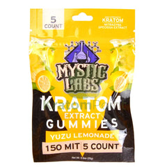Mystic Labs Kratom Extract Gummies Yuzu Lemonade 5ct