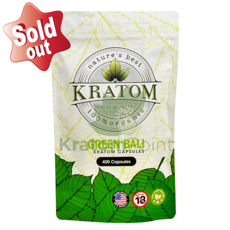 Natures Best Kratom Capsules Green Bali 400Ct