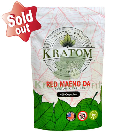 Natures Best Kratom Capsules Red Maeng Da 400Ct