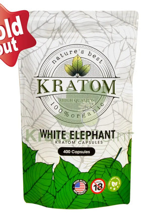 Natures Best Kratom Capsules White Elephant 400Ct