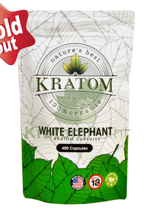 Natures Best Kratom Capsules White Elephant 400Ct