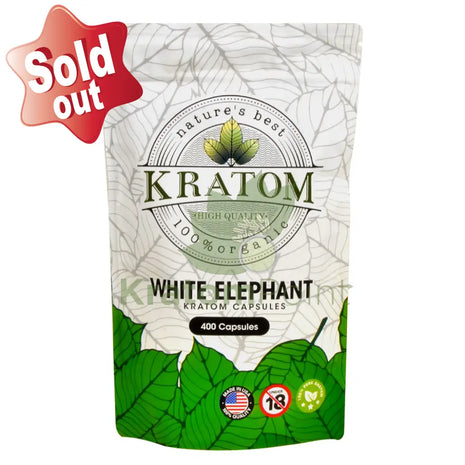 Natures Best Kratom Capsules White Elephant 400Ct