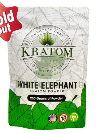 Natures Best Kratom Powder White Elephant 250 Grams