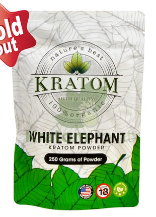 Natures Best Kratom Powder White Elephant 250 Grams