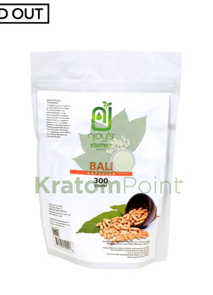 Njoys Bali Kratom Capsules 300 Count