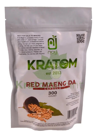 Njoy’s Red Maeng Da Kratom Capsules 300 count