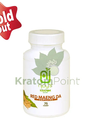 Njoys Red Maeng Da Kratom Capsules 75 Count