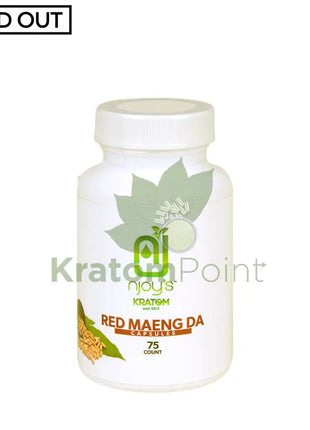 Njoys Red Maeng Da Kratom Capsules 75 Count