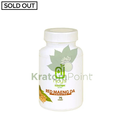 Njoys Red Maeng Da Kratom Capsules 75 Count