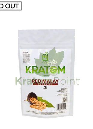 Njoys Red Malay Kratom Capsules 75 Count