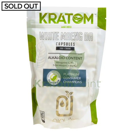 Njoy’s White Maeng Da Kratom Capsules 300 Count