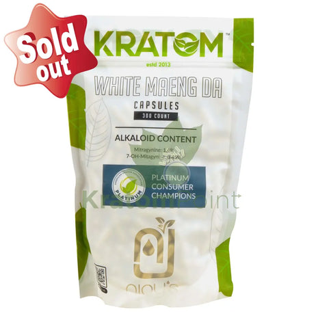 Njoy’s White Maeng Da Kratom Capsules 300 Count