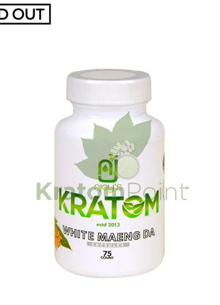 Njoys White Maeng Da Kratom Capsules 75 Count
