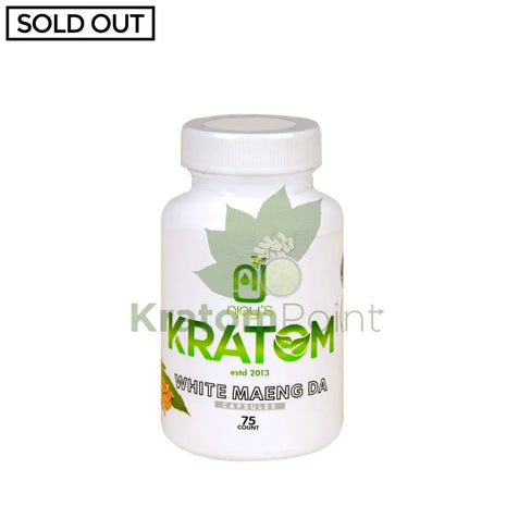 Njoys White Maeng Da Kratom Capsules 75 Count