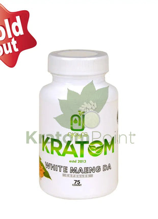 Njoys White Maeng Da Kratom Capsules 75 Count