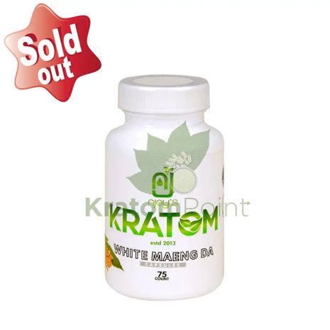 Njoys White Maeng Da Kratom Capsules 75 Count