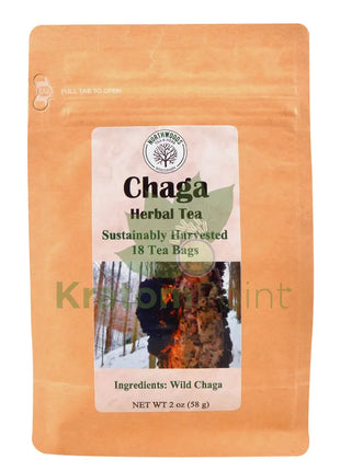 Northwoods Tea & Herb Chaga Herbal Tea 18 Teabags - Mushrooms