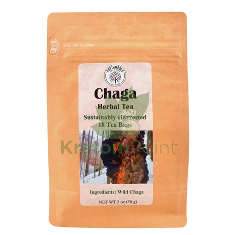 Northwoods Tea & Herb Chaga Herbal Tea 18 Teabags - Mushrooms