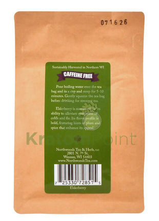 Northwoods Tea & Herb Elderberry Herbal Tea 18 Teabags - Mushrooms