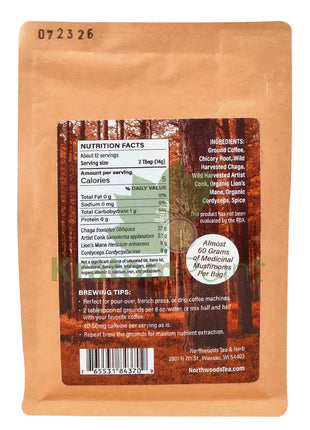 Northwoods Tea & Herb Mushroom Ground Coffee 6oz - Mushrooms