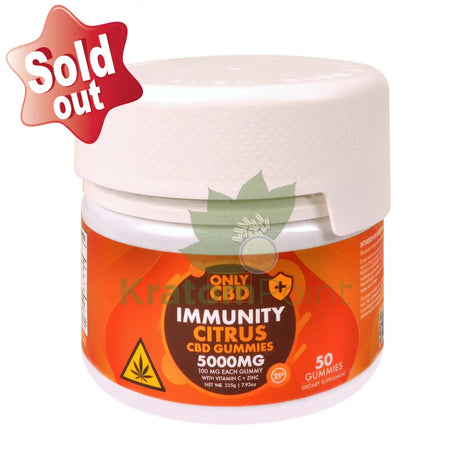 Only CBD Immunity 5000mg Citrus gummies 50ct CBD