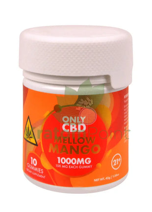 Only CBD Mellow Mango 1000mg gummies 10ct CBD