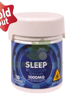 Only CBD Sleep Blueberry Dream 1000mg gummies 10ct CBD