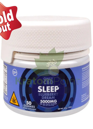 Only CBD Sleep Blueberry Dream 5000mg gummies 50ct CBD