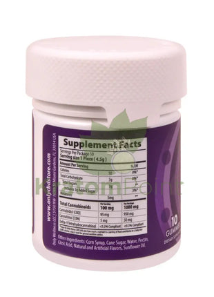 Only CBD Sleep Grape Drift 1000mg gummies 10ct CBD