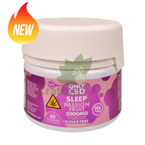 Only CBD Sleep Passion Fruit 5000mg Zero Sugar gummies 50ct - CBD