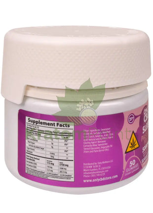 Only CBD Sleep Passion Fruit 5000mg Zero Sugar gummies 50ct - CBD