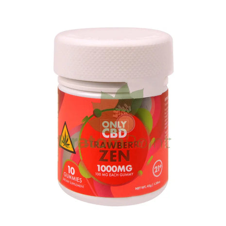 Only CBD Strawberry Zen 1000mg gummies 10ct CBD