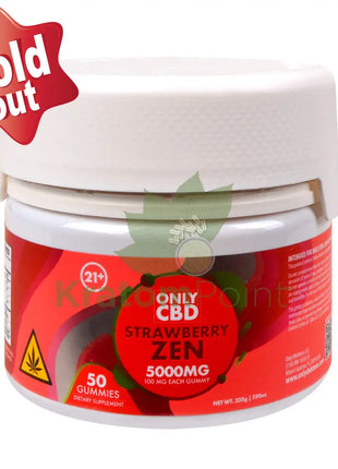 Only CBD Strawberry Zen 5000mg gummies 50ct CBD
