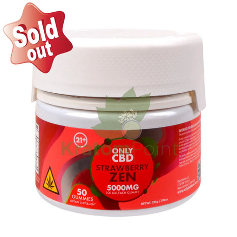Only CBD Strawberry Zen 5000mg gummies 50ct CBD
