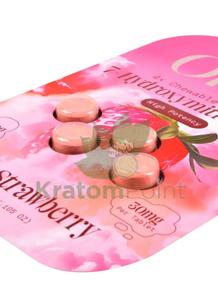 Opia 7-Hydroxy High Potency 30mg Pink Strawberry Kratom 4 Tablets Hydroxy