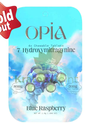 Opia 7-Hydroxymitragynine Blue Raspberry Kratom 4 Tablets