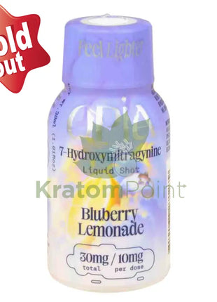 Opia 7-Hydroxymitragynine Blueberry Lemonade Kratom Liquid Shots 1Ct