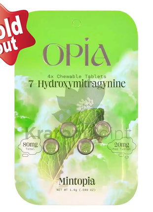 Opia 7-Hydroxymitragynine Mintopia Kratom 4 Tablets