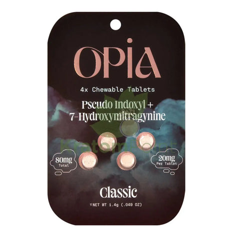 Opia 7-Hydroxymitragynine + Pseudo Classic Kratom 4 Tablets Hydroxy
