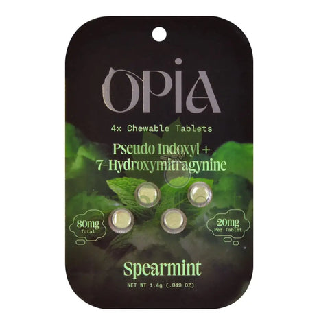 Opia 7-Hydroxymitragynine + Pseudo Spearmint Kratom 4 Tablets Hydroxy