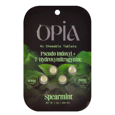Opia 7-Hydroxymitragynine + Pseudo Spearmint Kratom 4 Tablets Hydroxy
