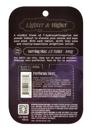 Opia 7-Hydroxymitragynine + Pseudo Wild Berry Kratom 4 Tablets Hydroxy