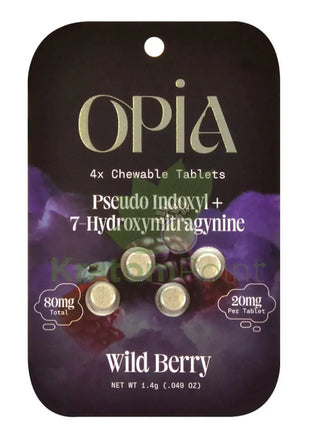 Opia 7-Hydroxymitragynine + Pseudo Wild Berry Kratom 4 Tablets Hydroxy