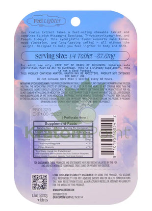 Opia Blue Raspberry Kratom Extract Tablets 150mg 4 tablets