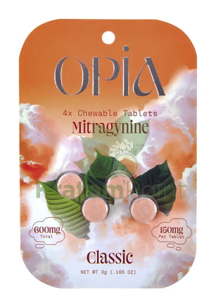 Opia Classic Mitragynine Tablets 150mg 4 tablets